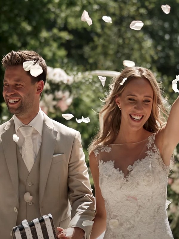 Fashion photoshoot with a woman posing in a dress