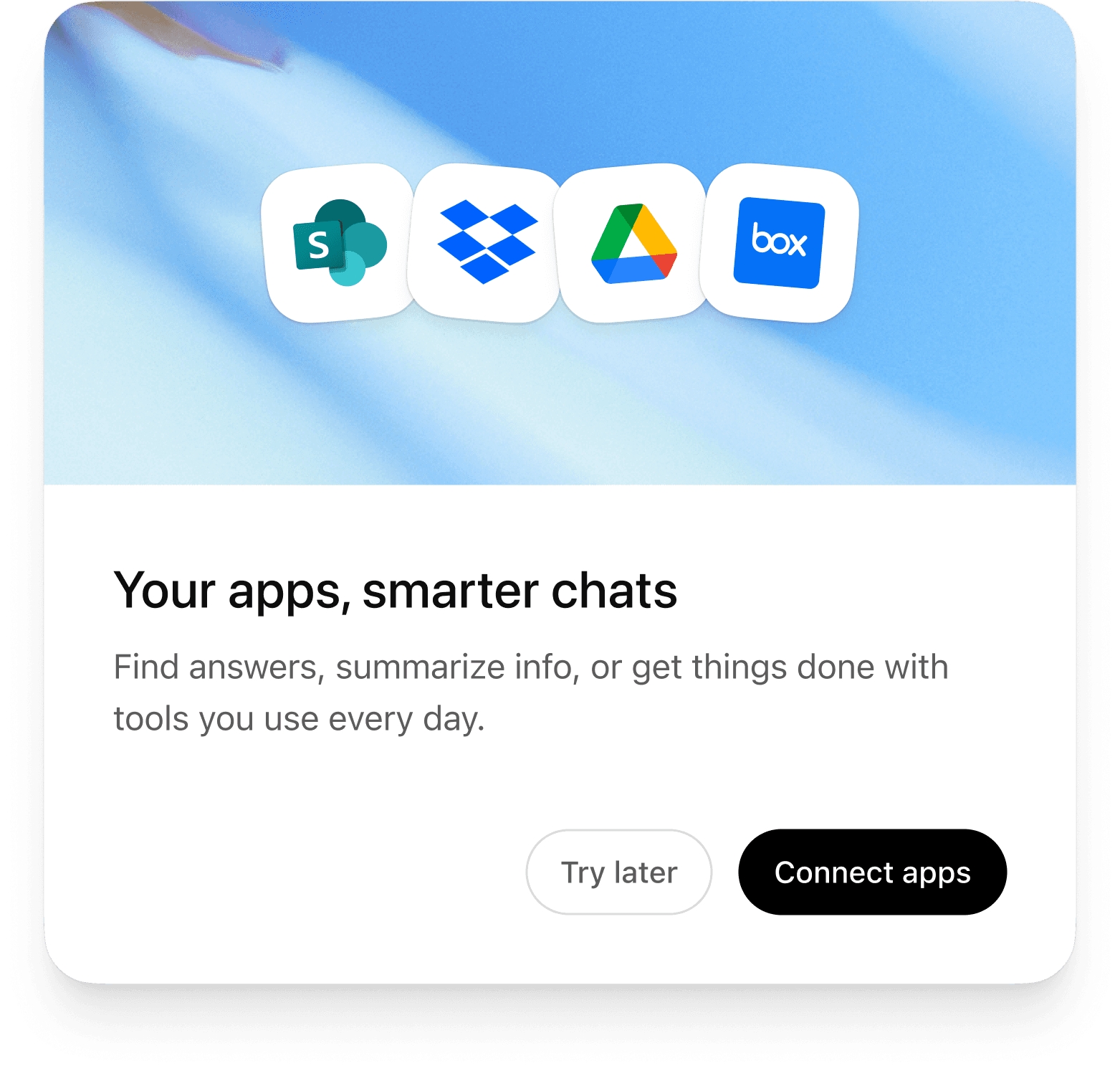 Connectors tool use interaction pattern