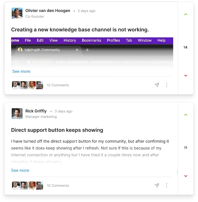 The bug reporting functionality in the Turf platform.