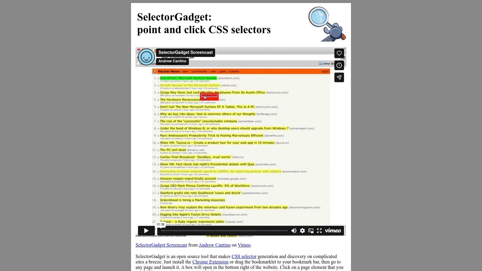 SelectorGadget (selectorgadget.com)