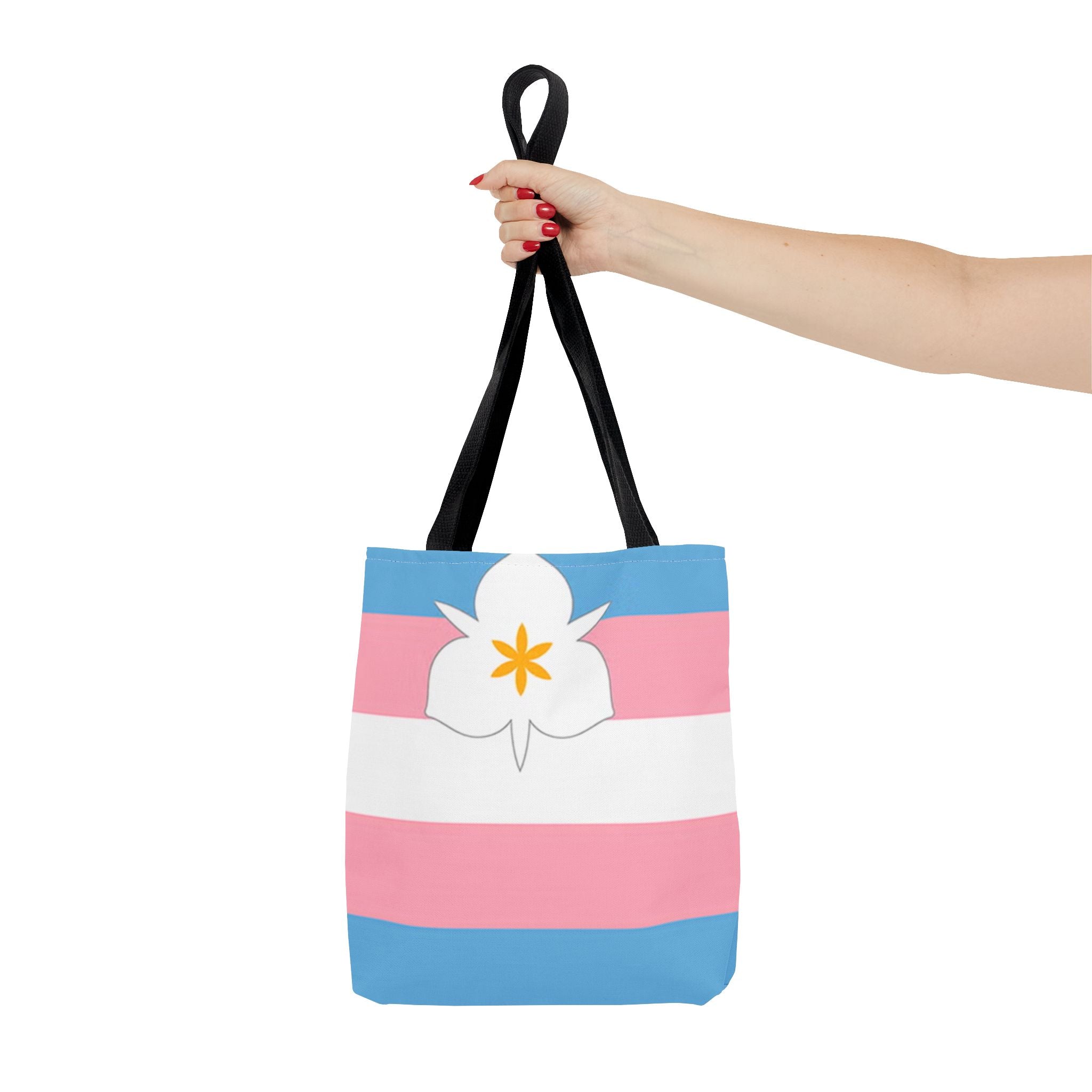 Trans Tote Bag with Salt Lake City Lily - Salt Lake Pride Flags