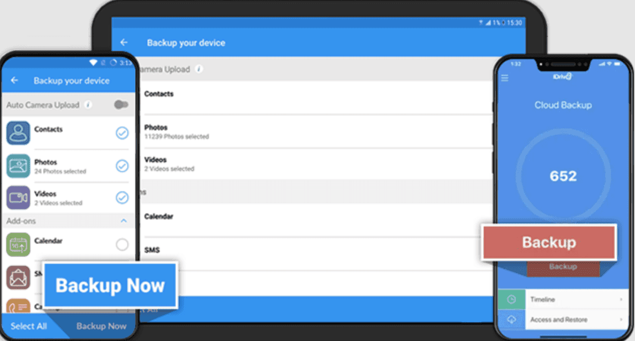 The backup feature of IDrive