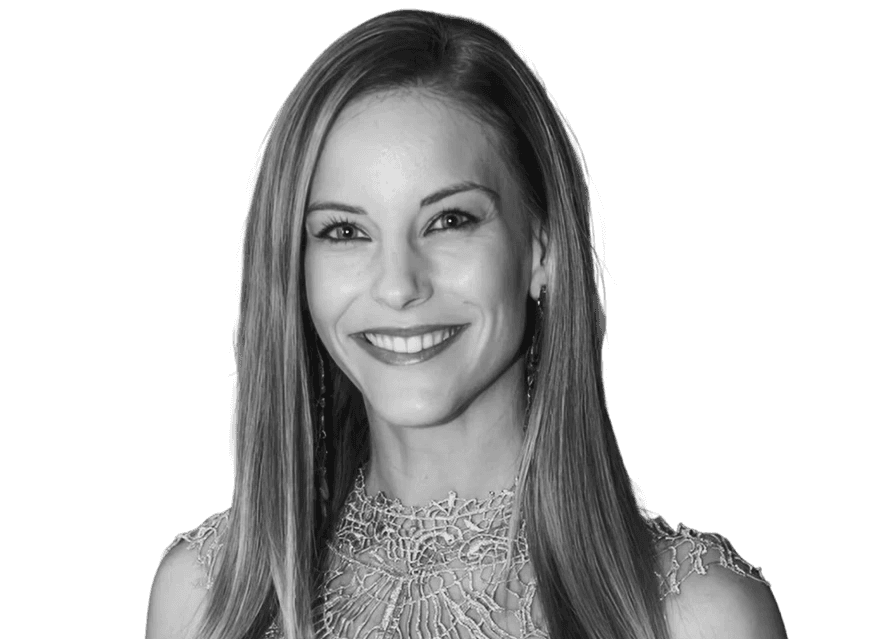 woman in white crew neck shirt smiling