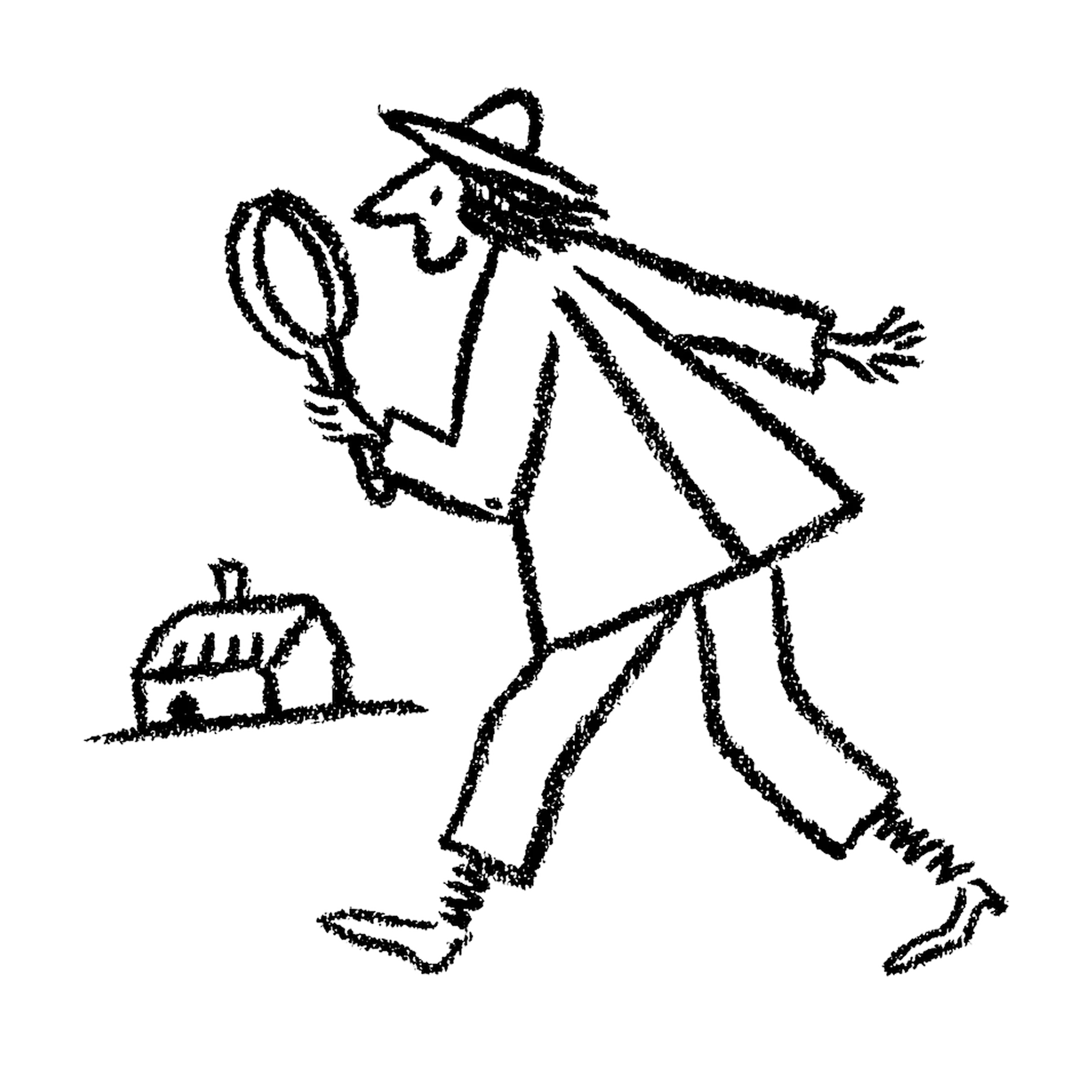 Ilustración de una persona con una lupa.