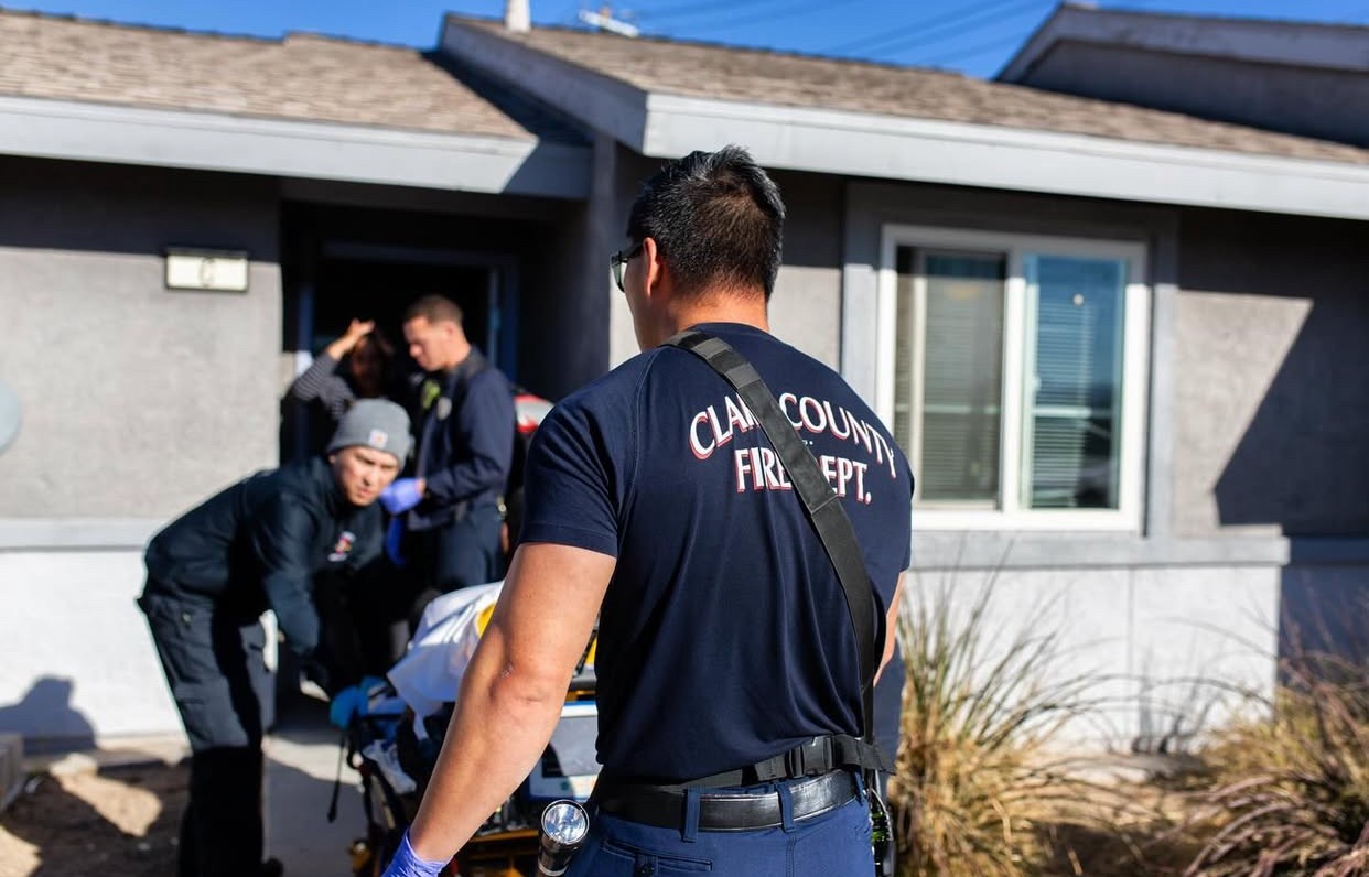 three fireman preventing fire during daytime