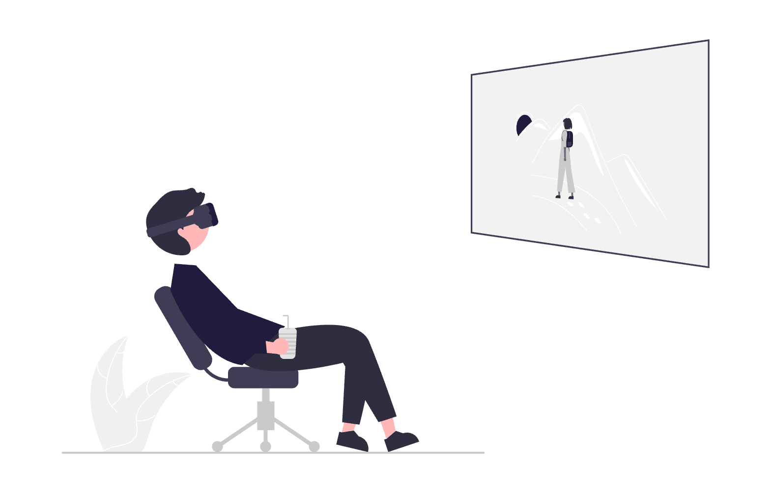 unDraw Illustration of user using a VR headset
