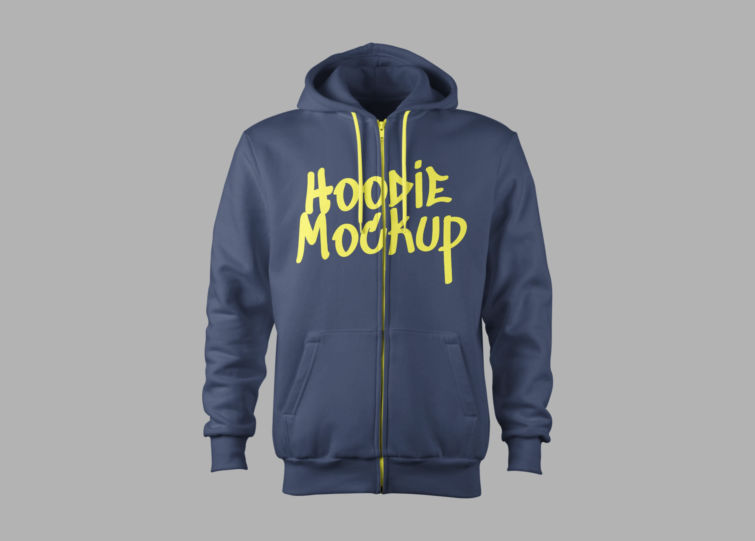 Zip up hoodie mockup with an air model