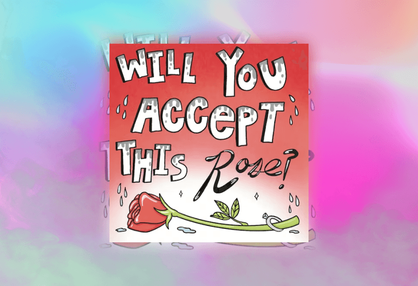 Fun and cheeky Galentine’s Day poster with Shrek, flames, and the bold text 'Let's go!