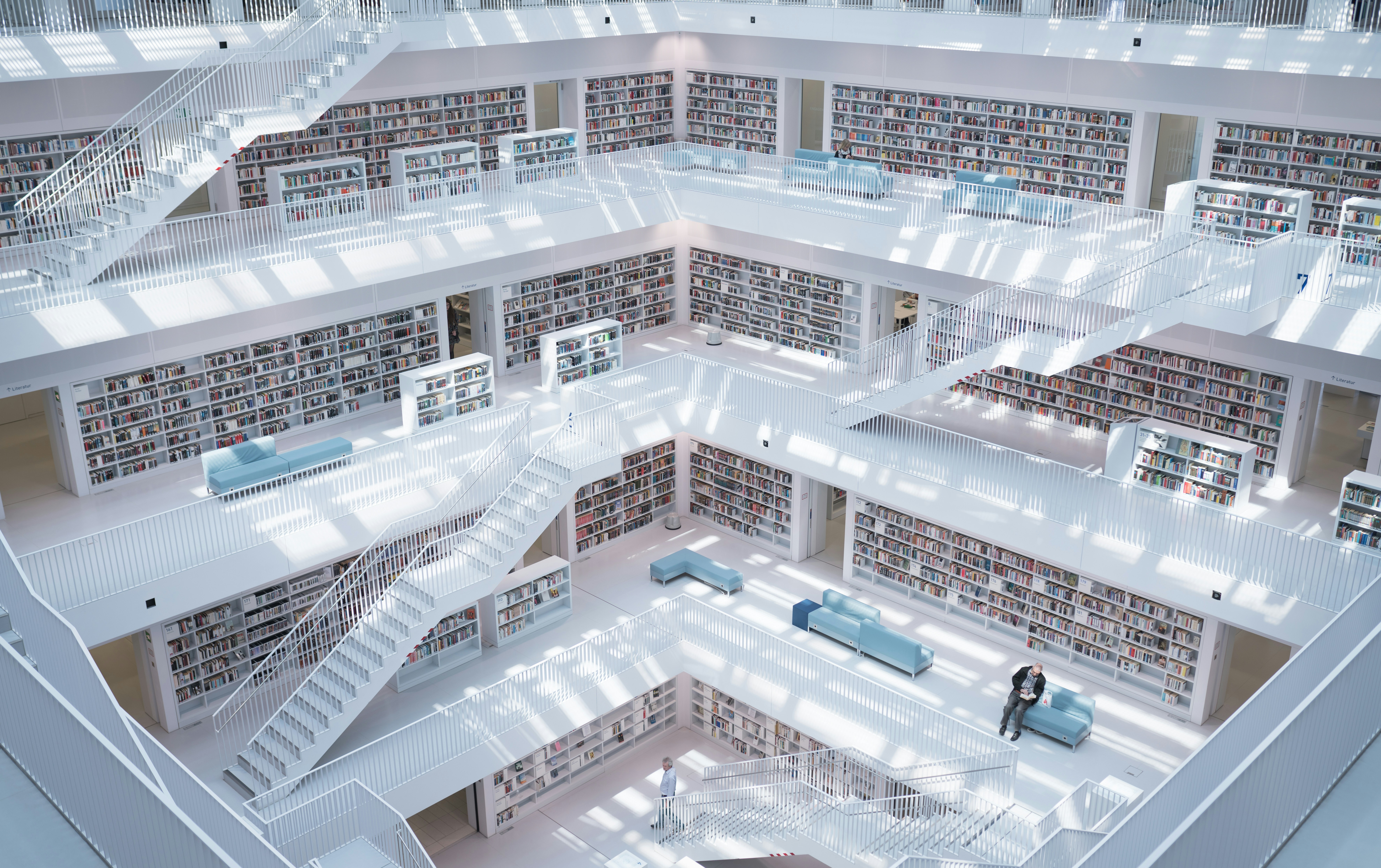 Organized library shelves representing a design system