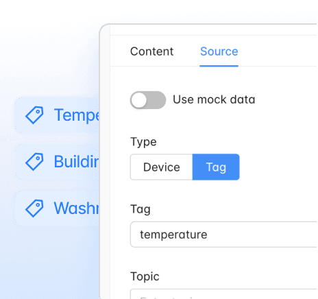 Example of inputting a tag on the akenza platform