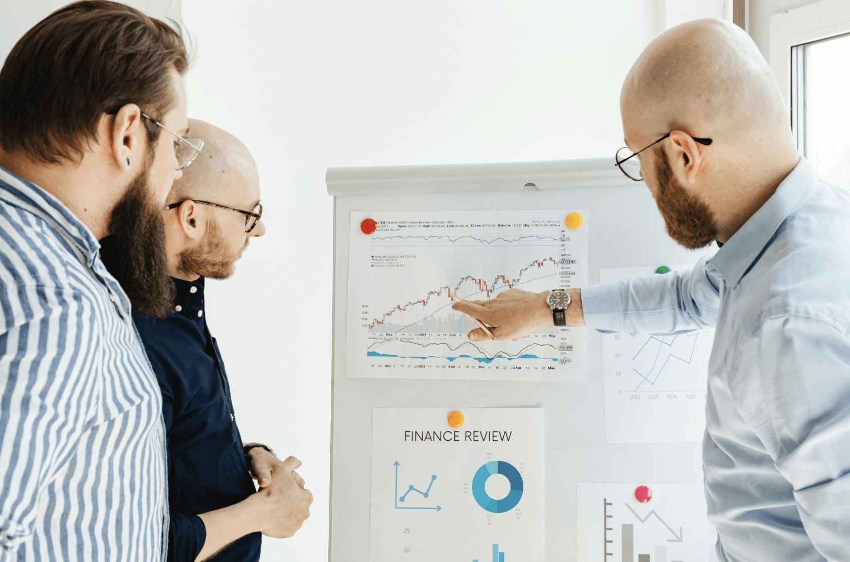 Team making decisions on strategy