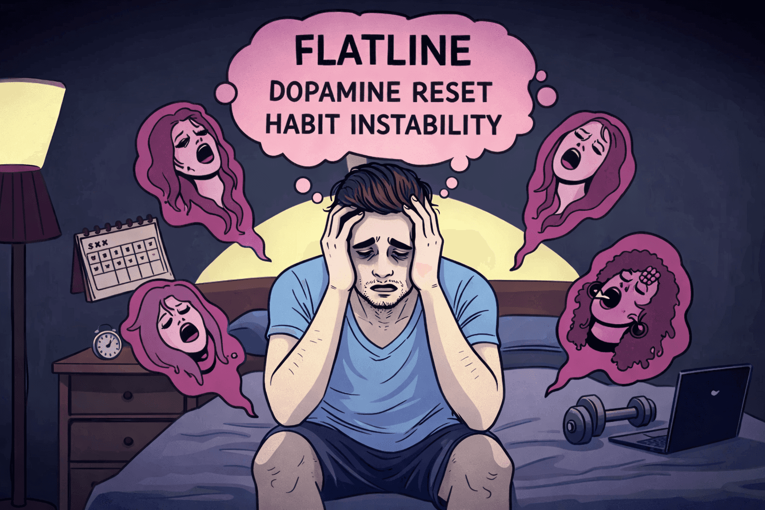 symptoms of no fap flatline