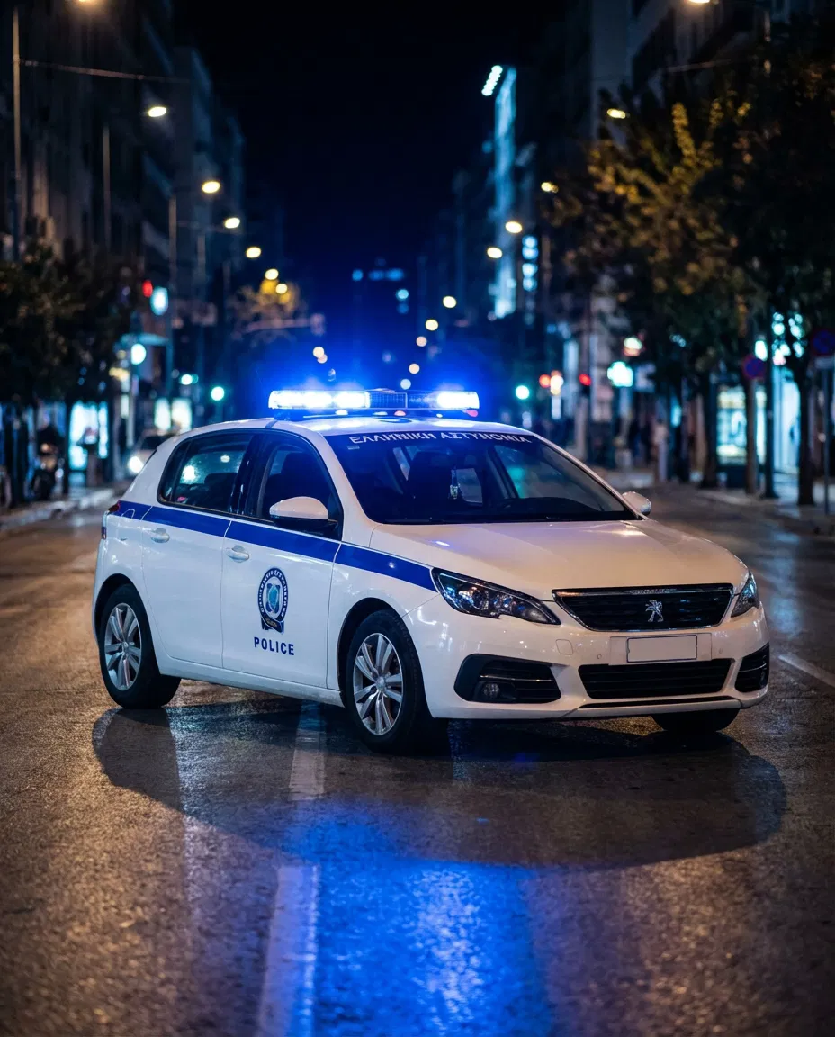 Greek police patrol units responded swiftly to the incident