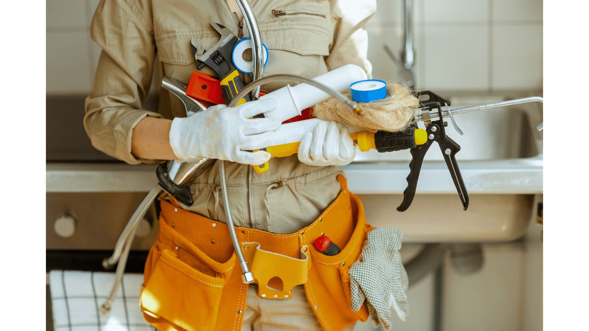 Plumber preps supplies