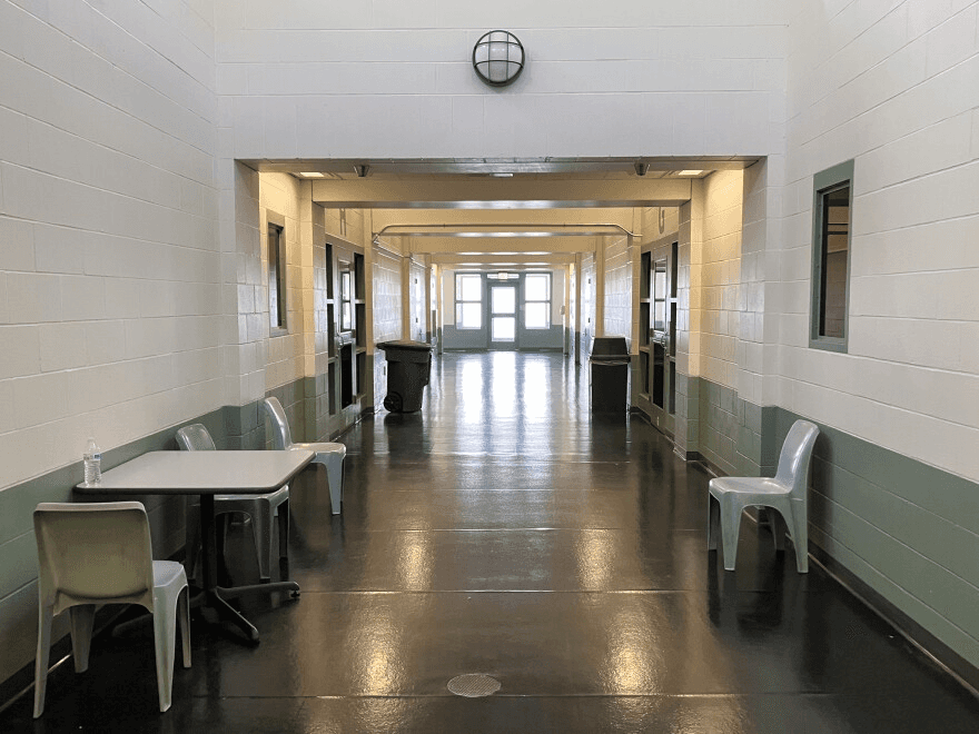 hallway inside of a juvenile detention center