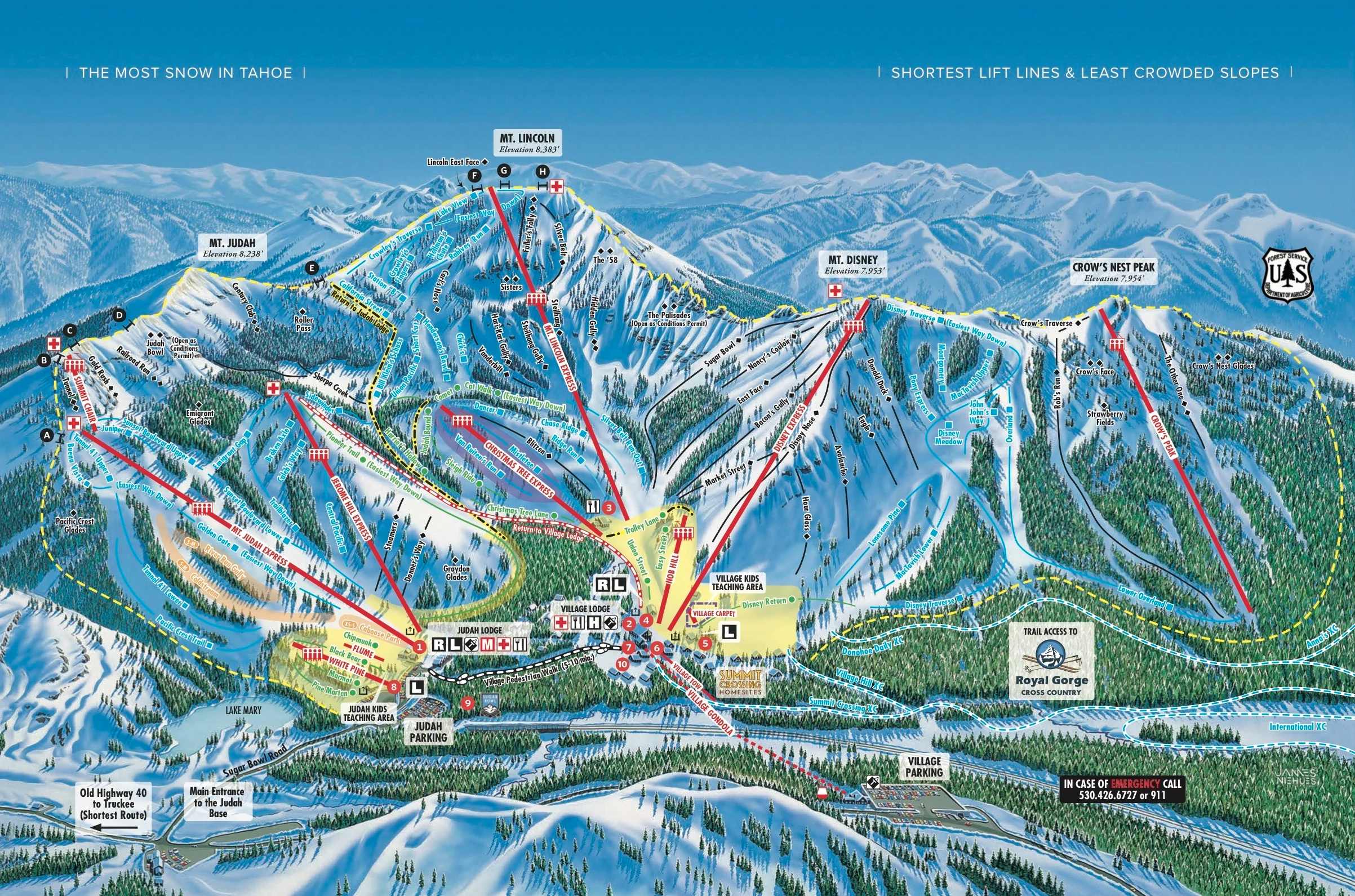 Sugar Bowl Ski Resort Trail Map