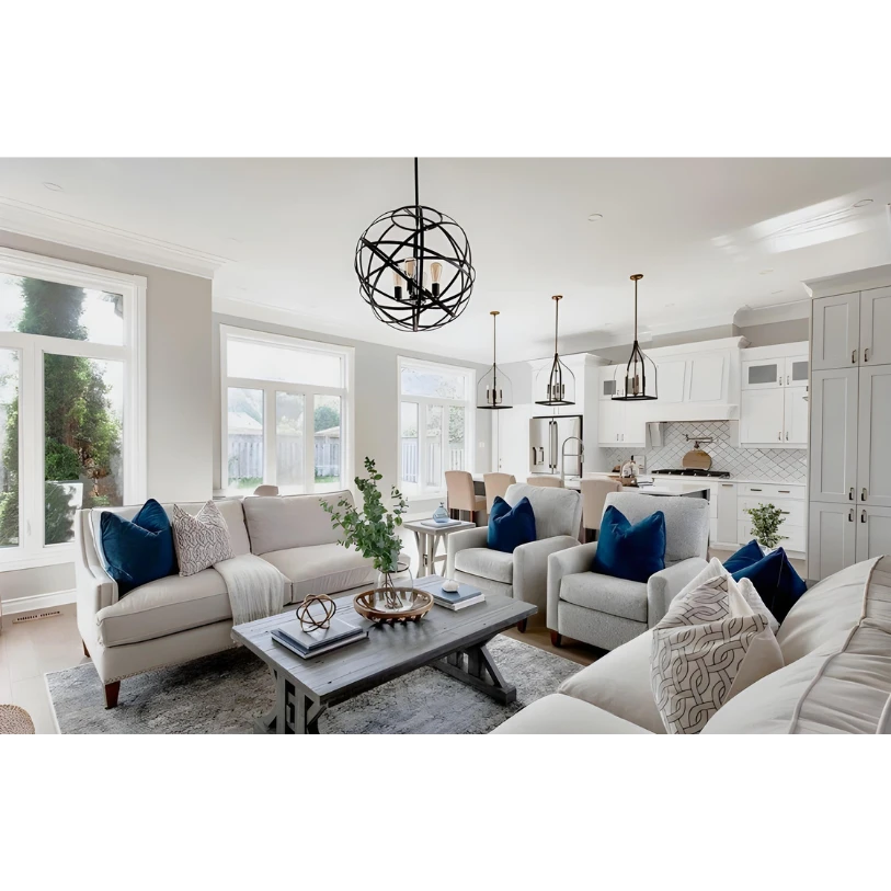 a couple of men working on a house