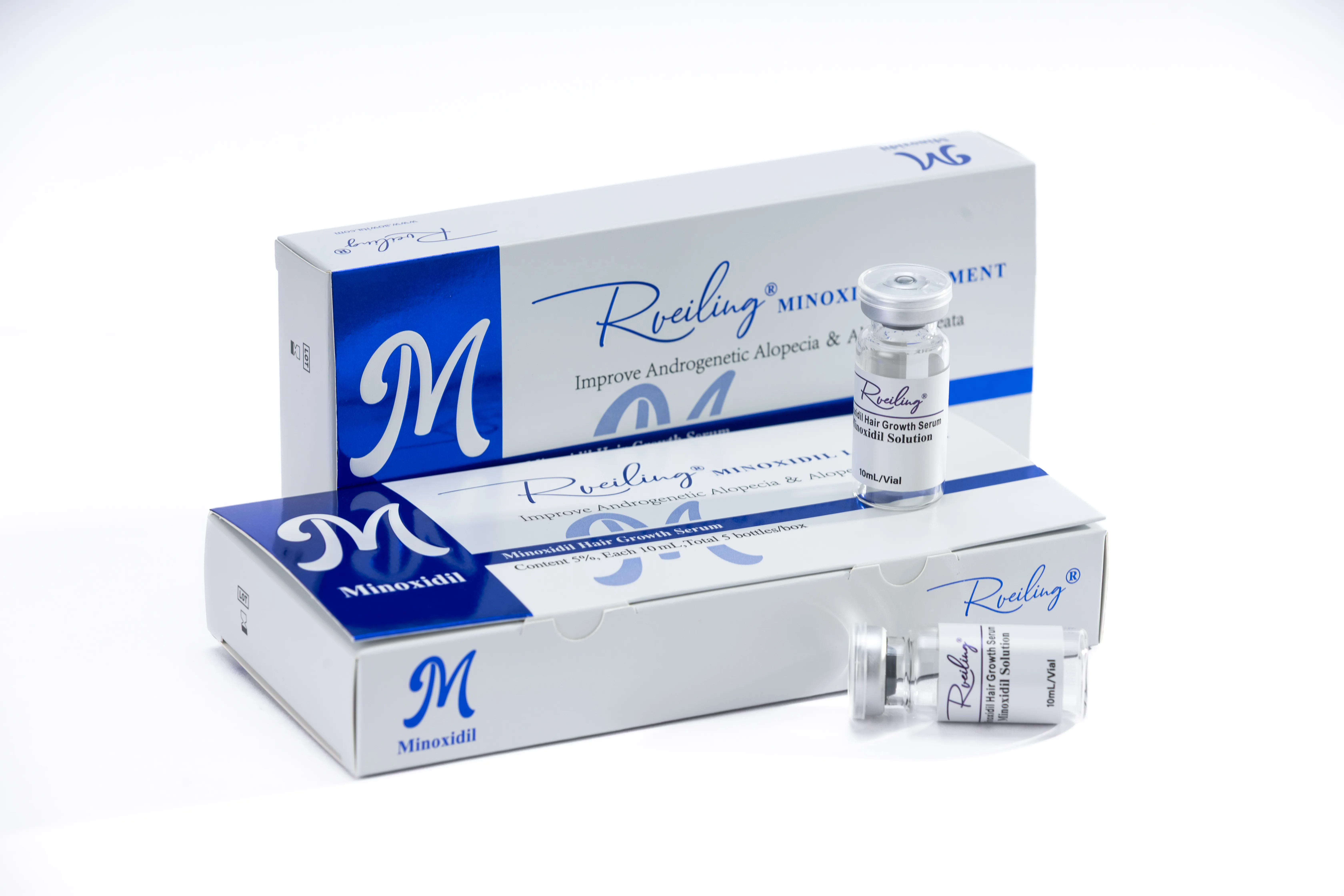 Hair growth serum with droplet applicator for thinning hair and hair loss care
