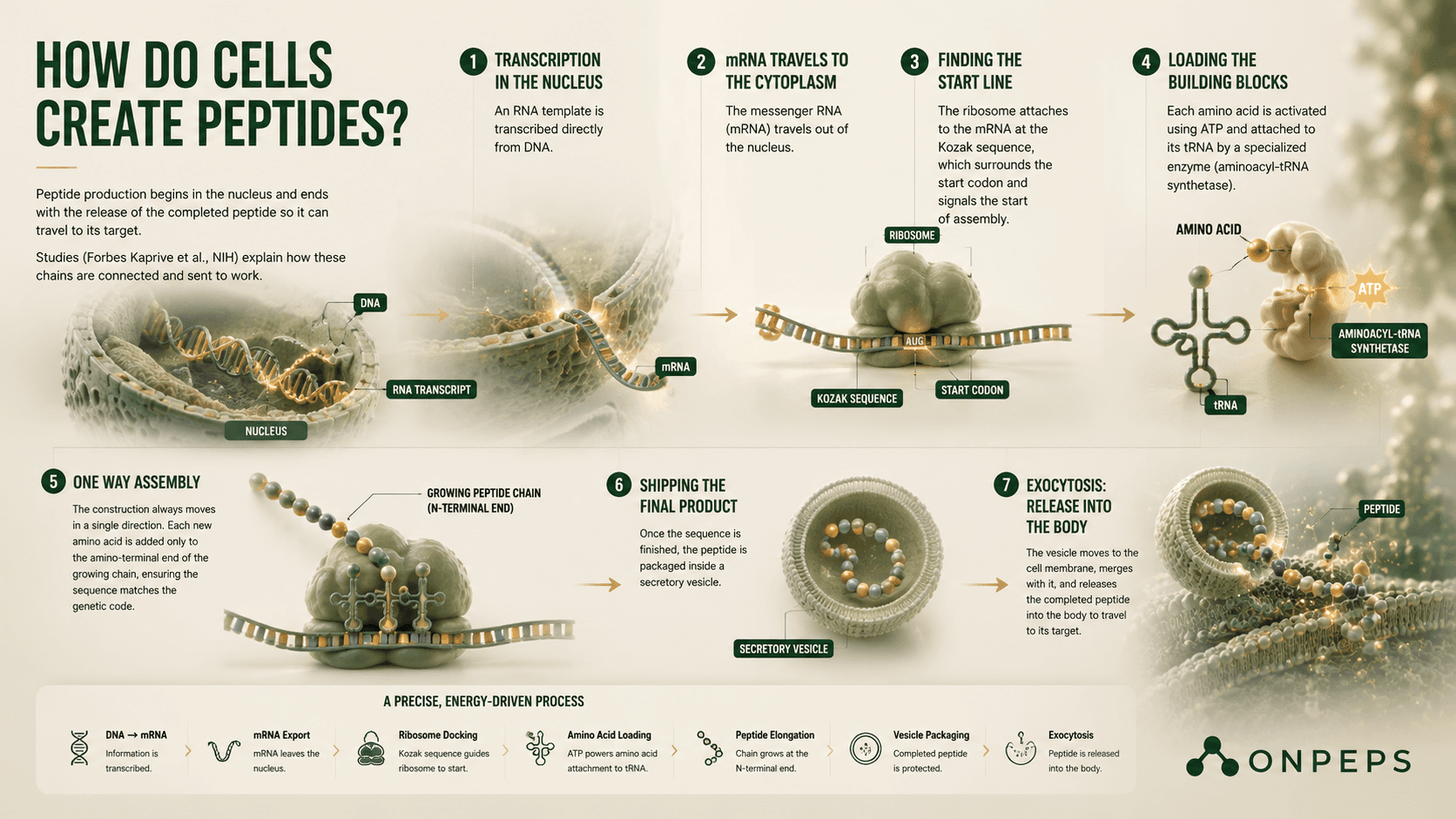 how cells create peptides by onpeps - the best peptide information database