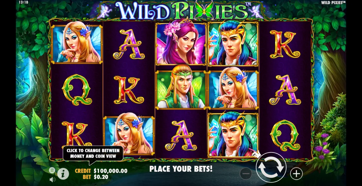 Capture d’écran de la machine à sous Wild Pixies