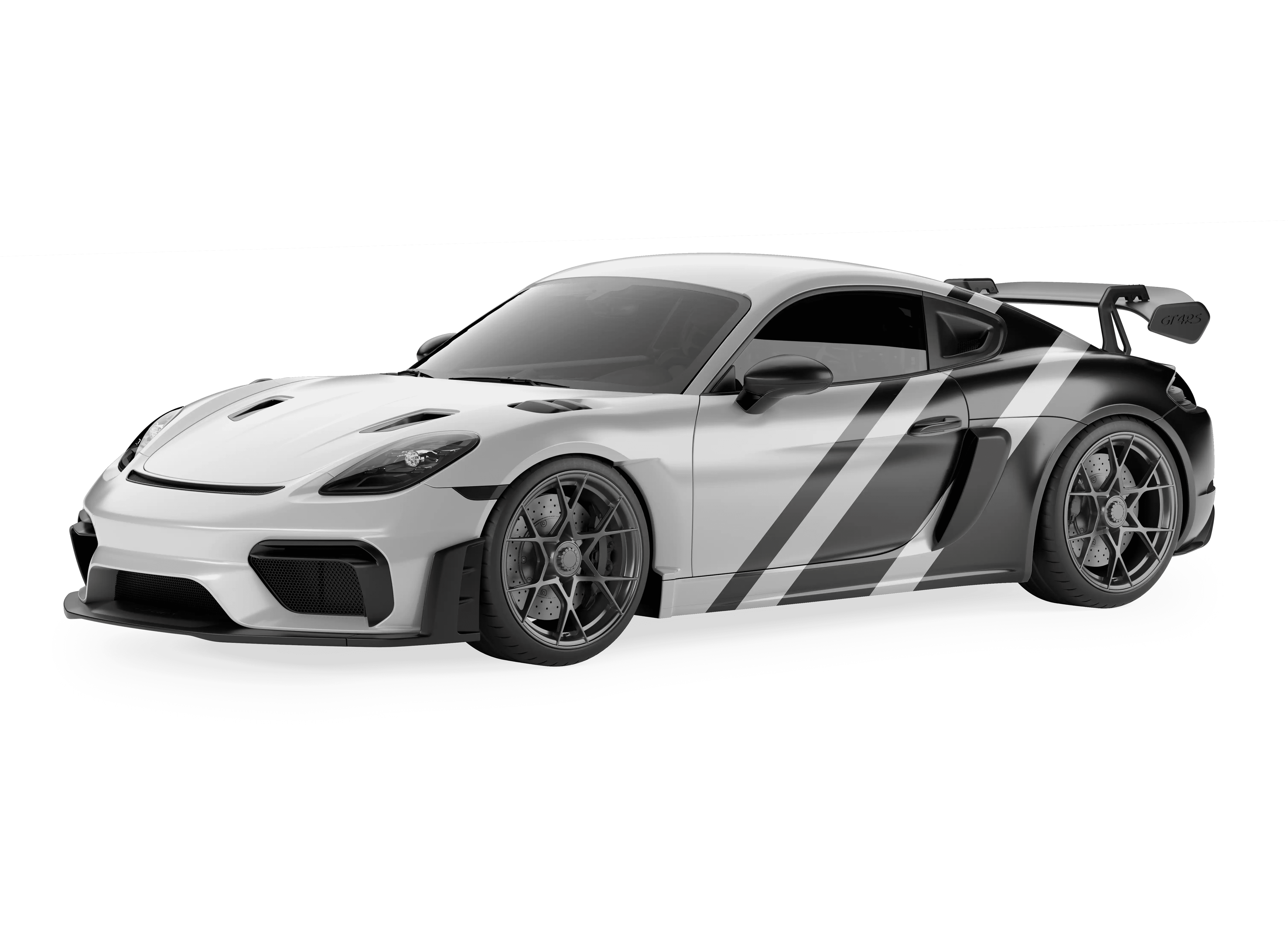 Individuelle Teilfolierung auf Dach, Motorhaube und der Fahrzeugseite zur optischen Aufwertung.