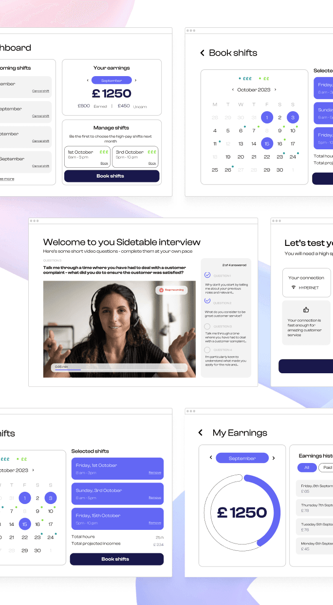 wirframes MVP call center uberisation