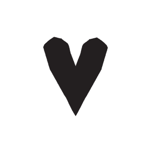 Black heart symbol on a simple background.