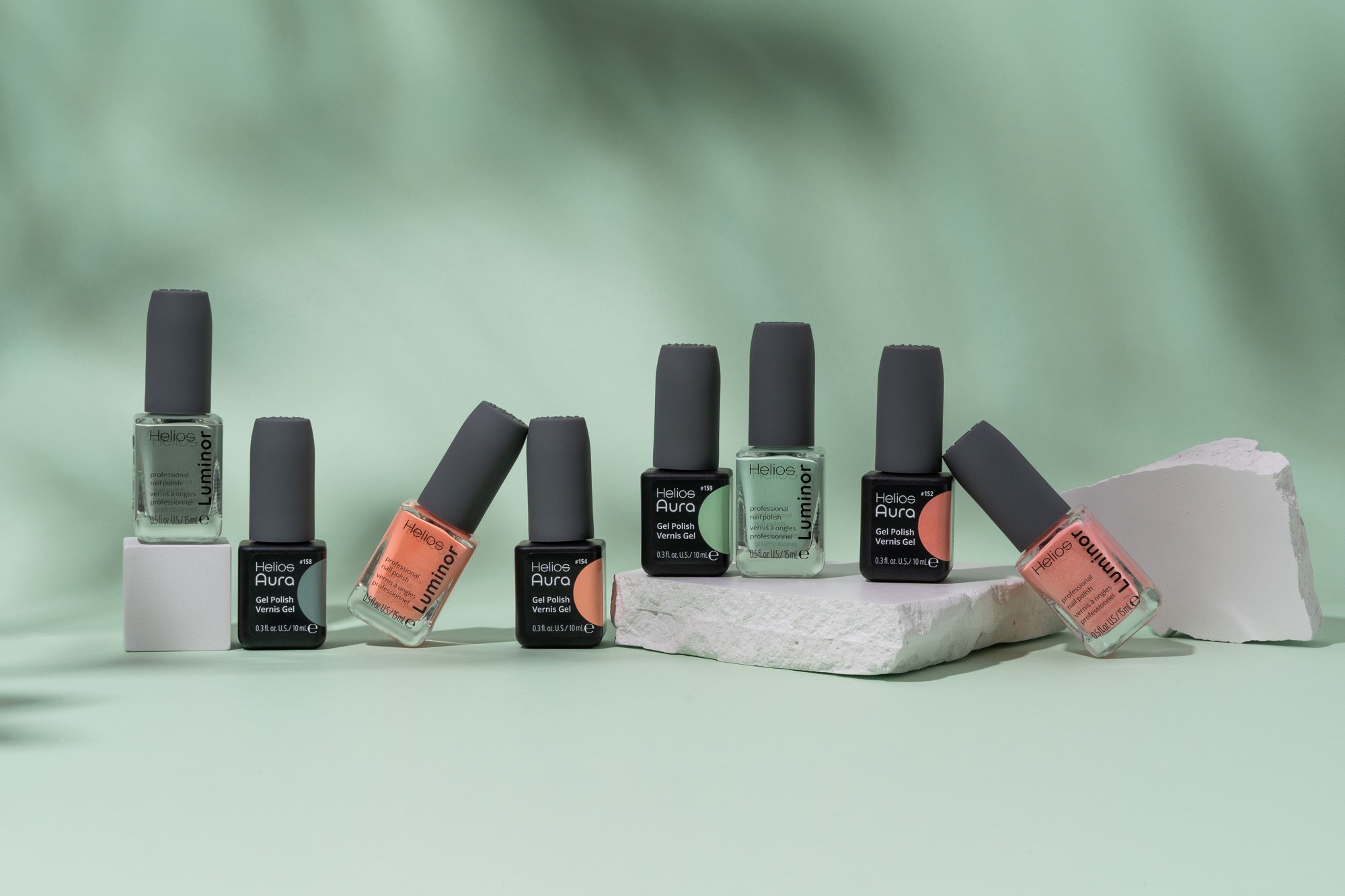 предметная фотография лаков для ногтей от компании Helios Nail Systems