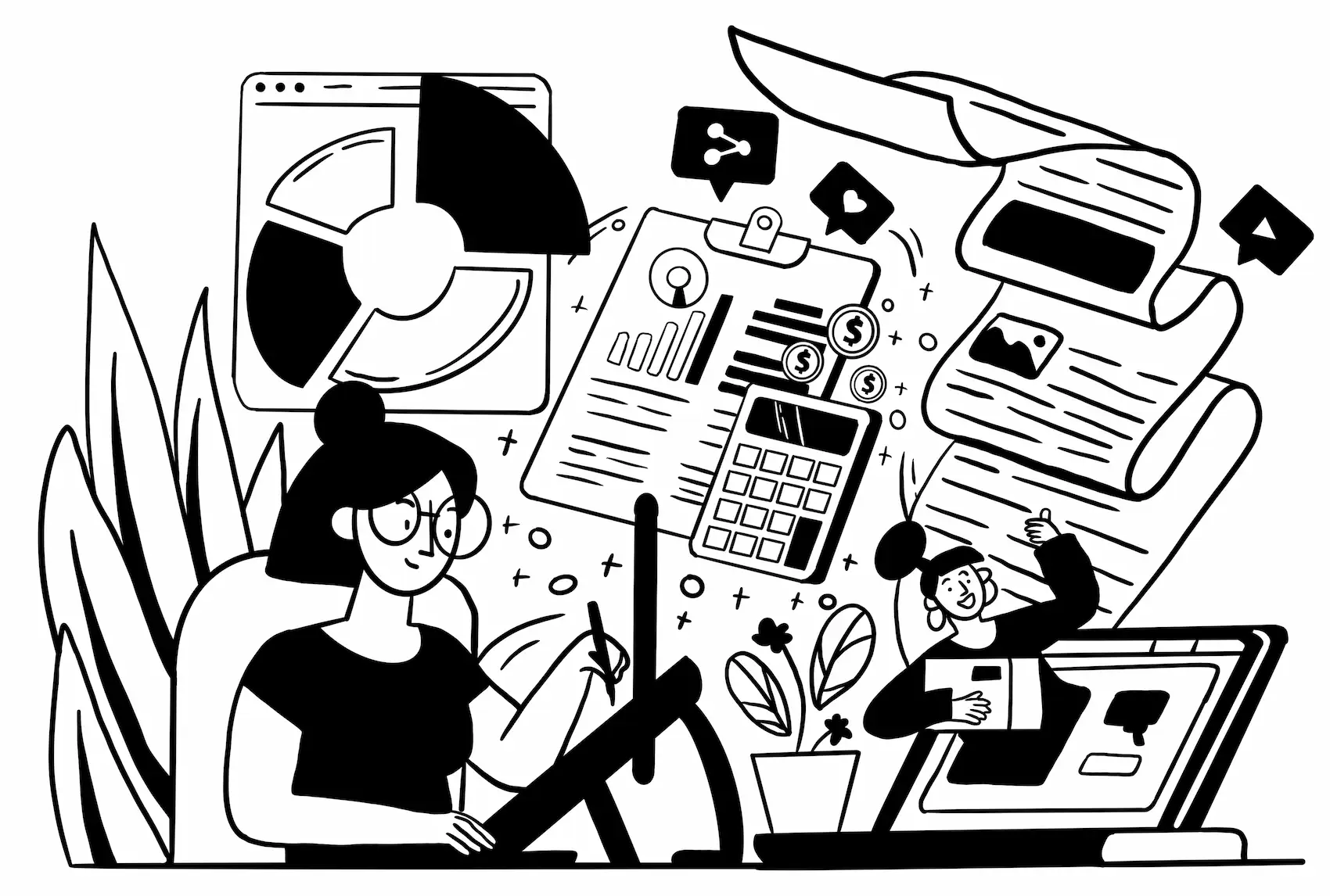 Linkedin Post Illustration
