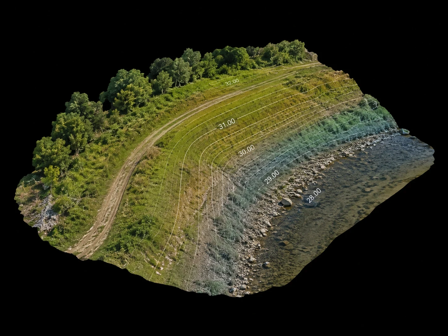 Before and after aerial comparison of a construction site showing project progress
