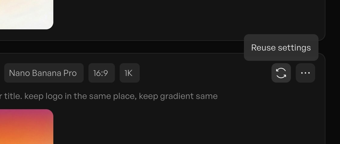 Creatify Asset Generator feature - reusable settings