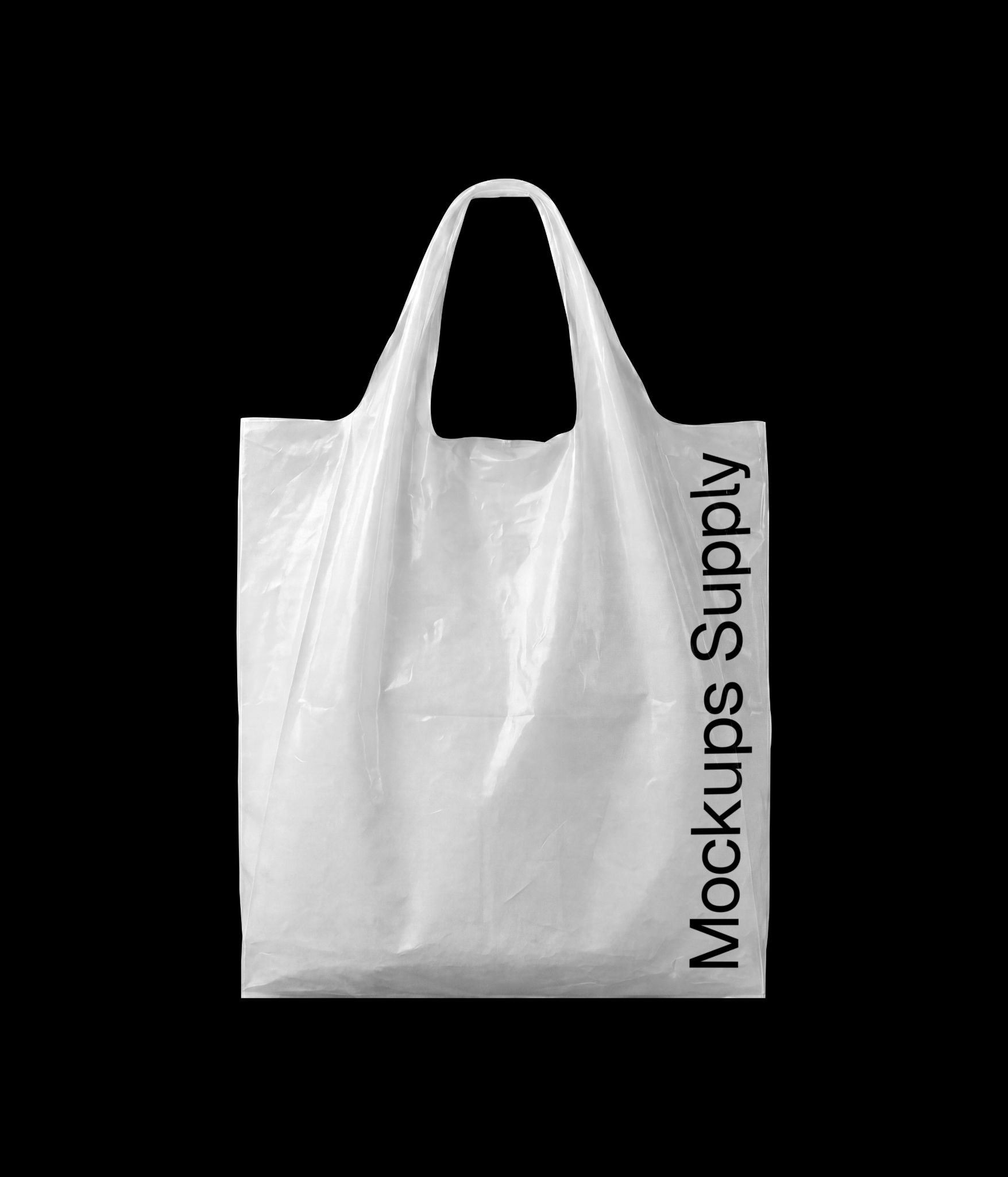 Transparent retail bag mockup for packaging and logo presentation download PSD