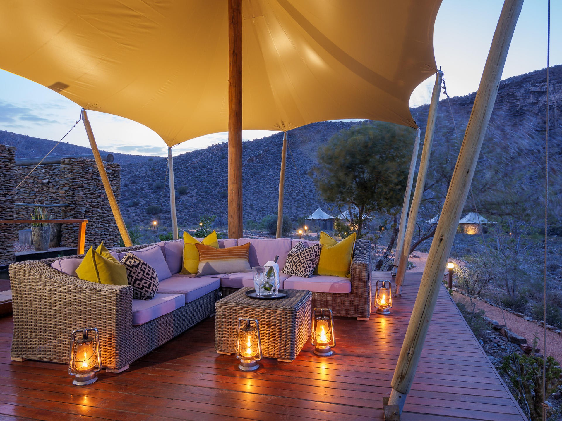 Sunset, Dwyka Tented Lodge, Little Karoo, aesplore, Cape Town & Cape Safari