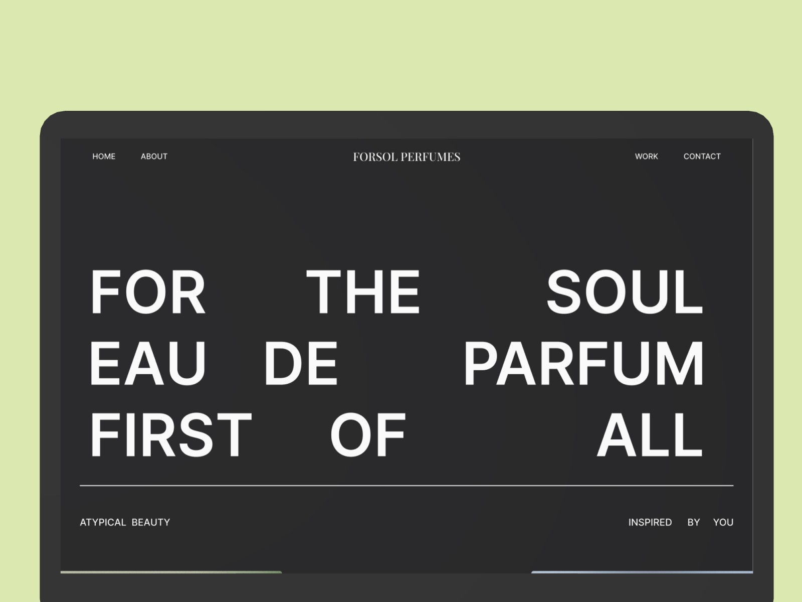 Project showcase laptop mockup