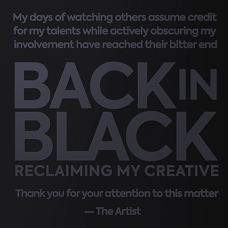 Promo panel for site launch explain ing the style chosen