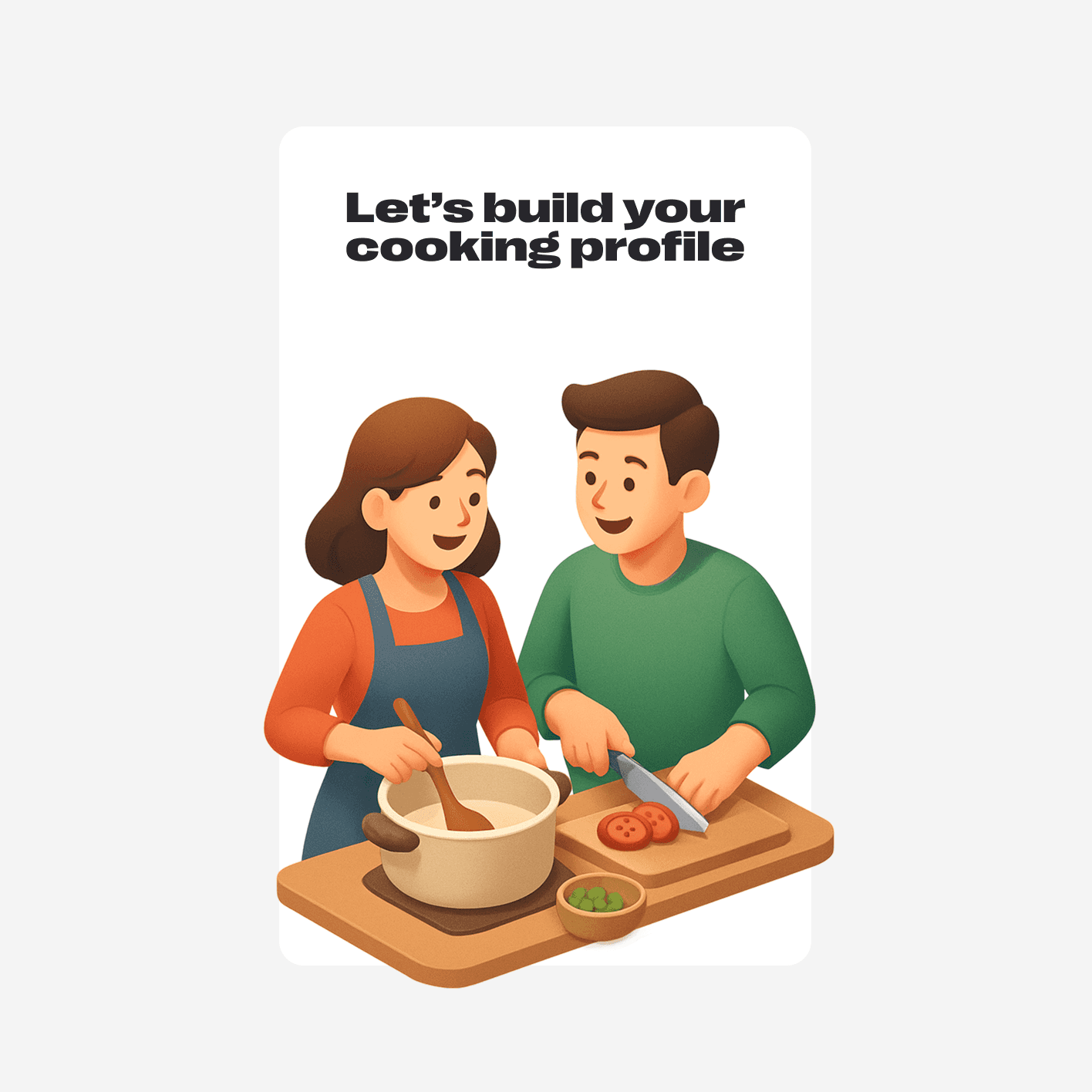 Physical cookbook from user interview