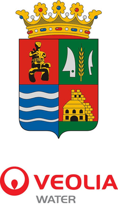 Szegvár coat of arms and Veolia Water logo