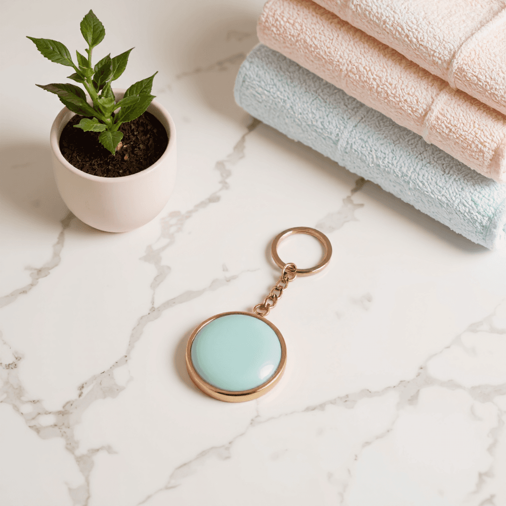 product photography of keychain