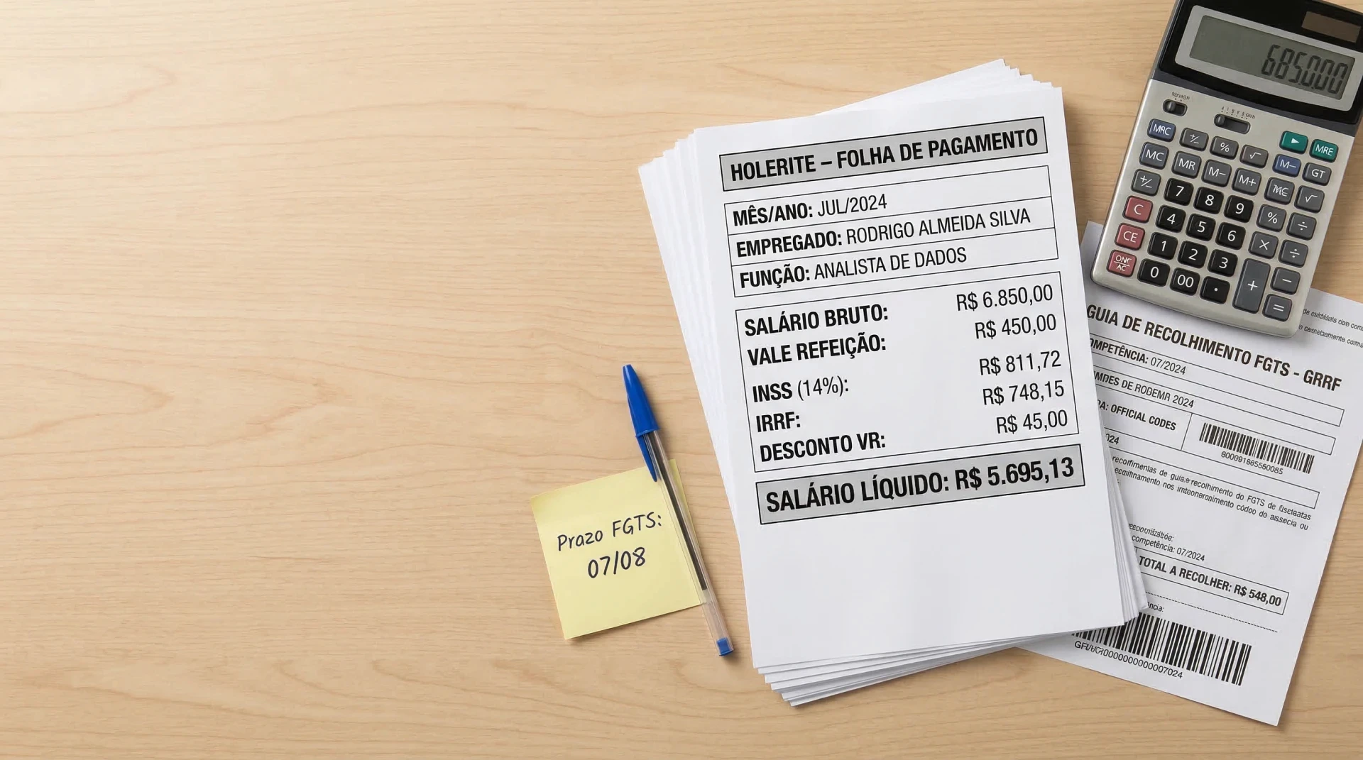 gestao de folha trade marketing - papeis em cima da mesa