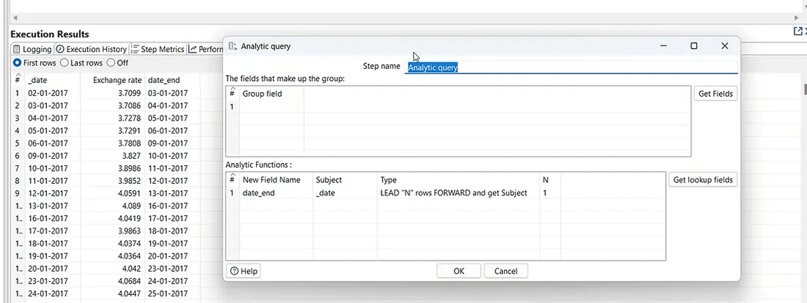 Analytic Query settings