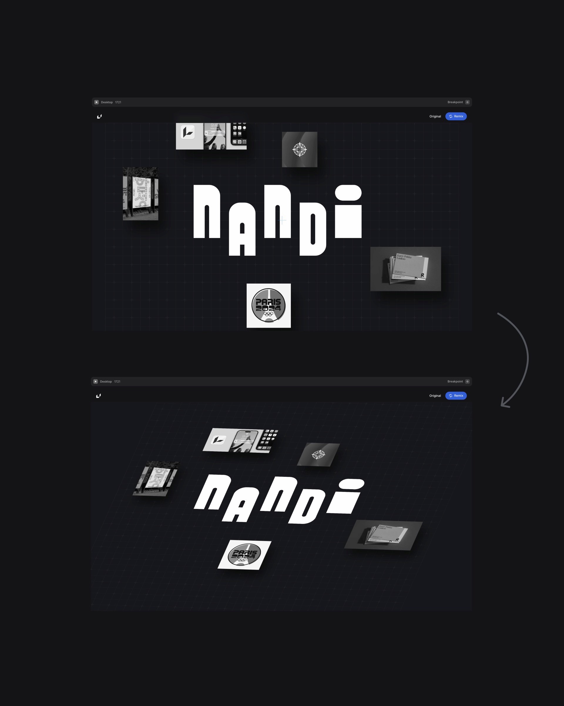 3d transforms applied to the parent frame