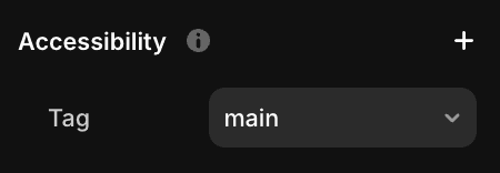 Accessibility tag properties in Framer