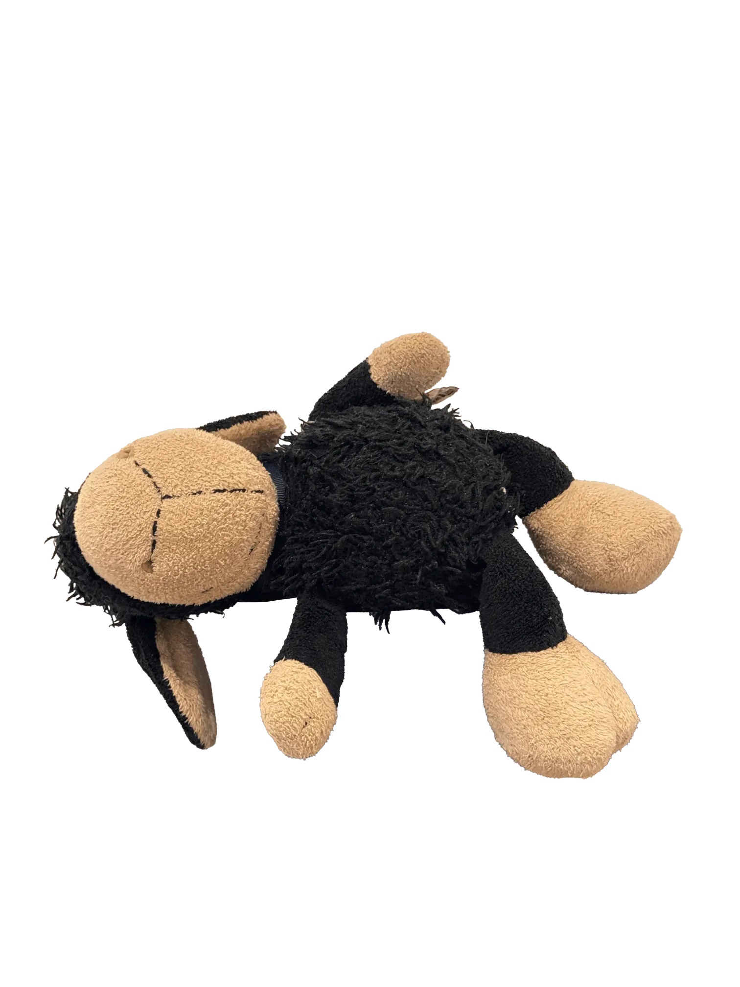Doudou d'un mouton noir se tenant assis