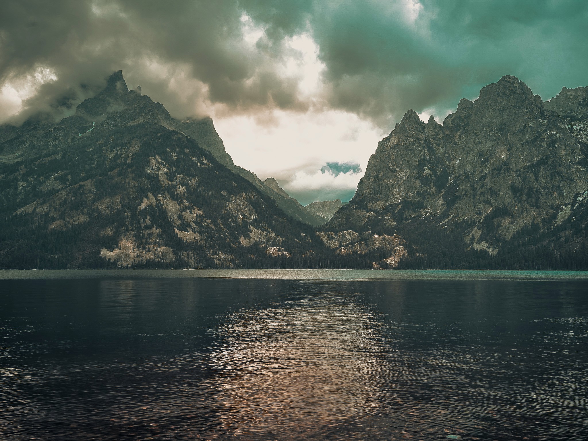 Lake with mountains