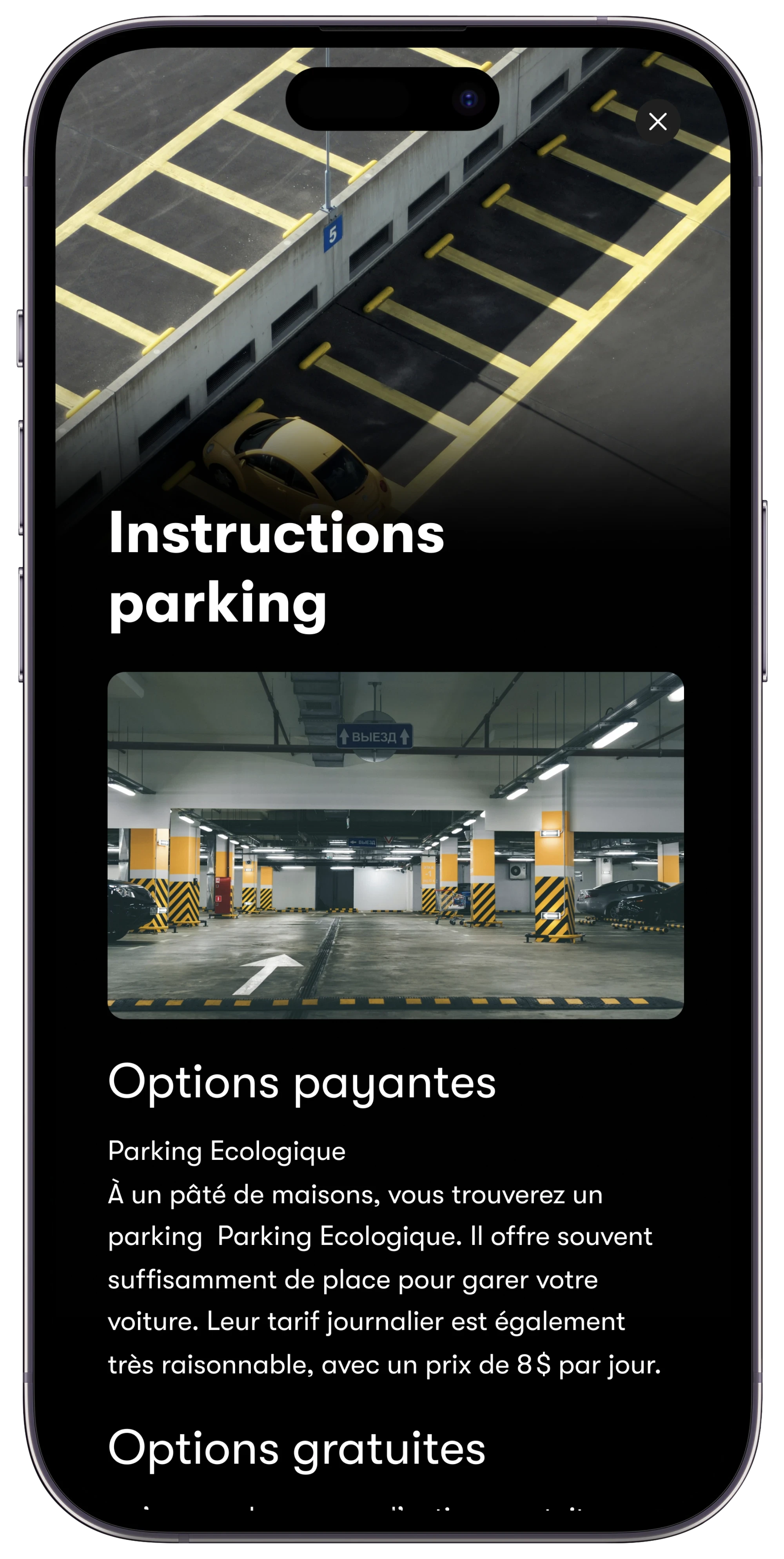 Parking Instructions Guidebook