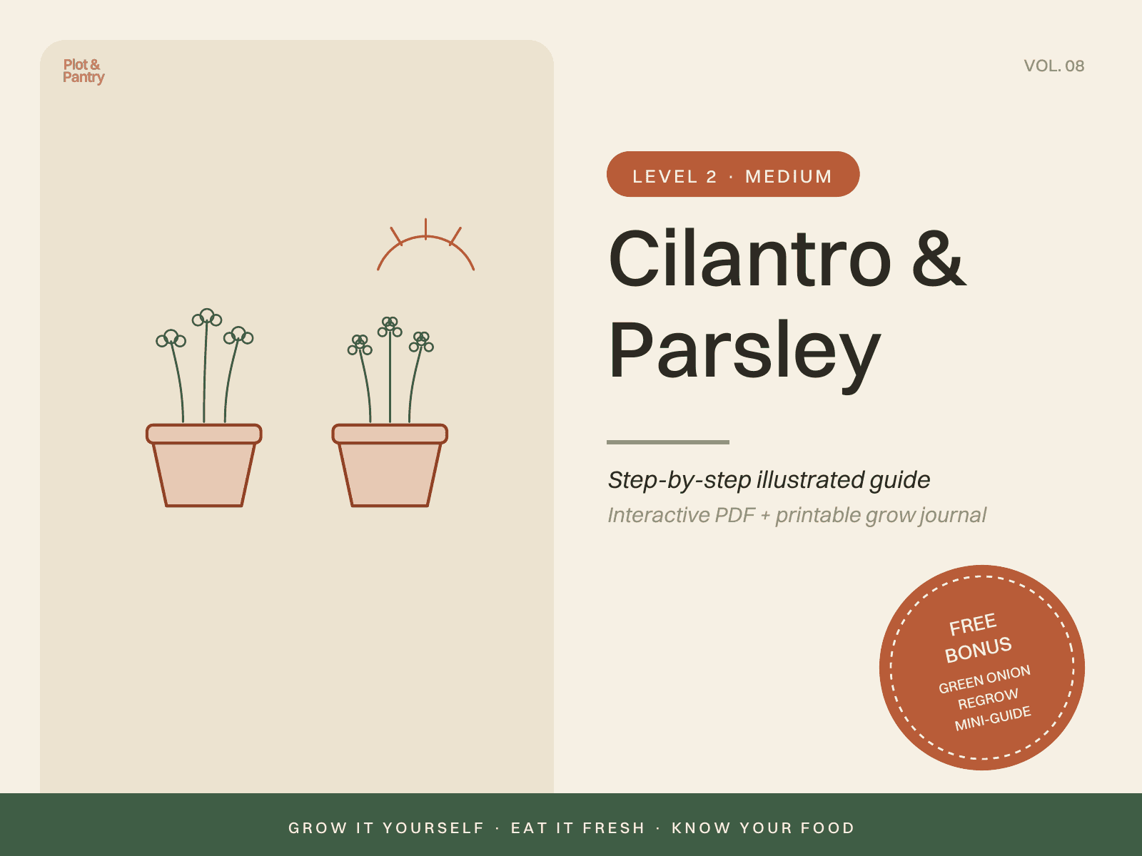 Cilantro & Parsley — Herb Guide + Interactive Journal (Level 2)