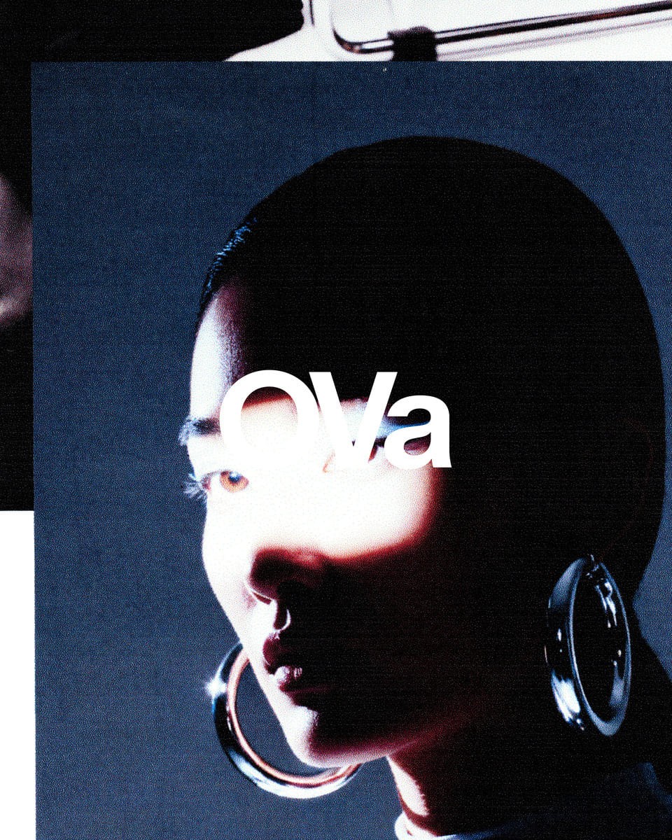 Ova's logo showcase against an image.