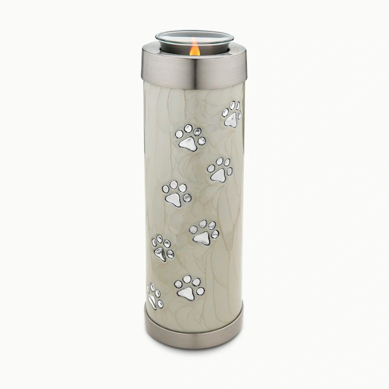 Pawprint Tealight — Pearl Tall — original supplier catalogue image