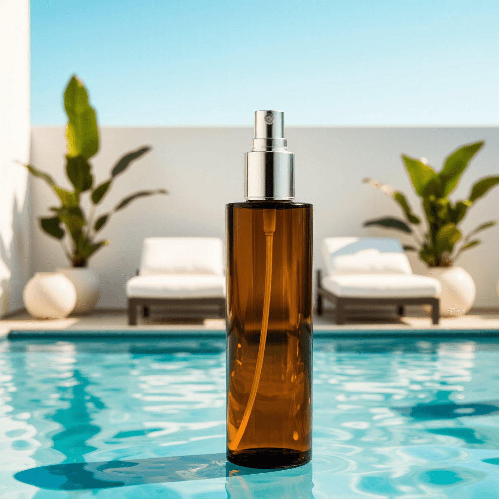 product photography of a bottle of soothing mist for skincare