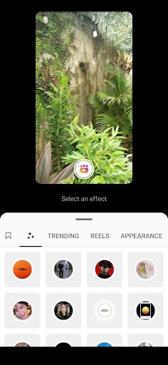 adding effects to IG Reels